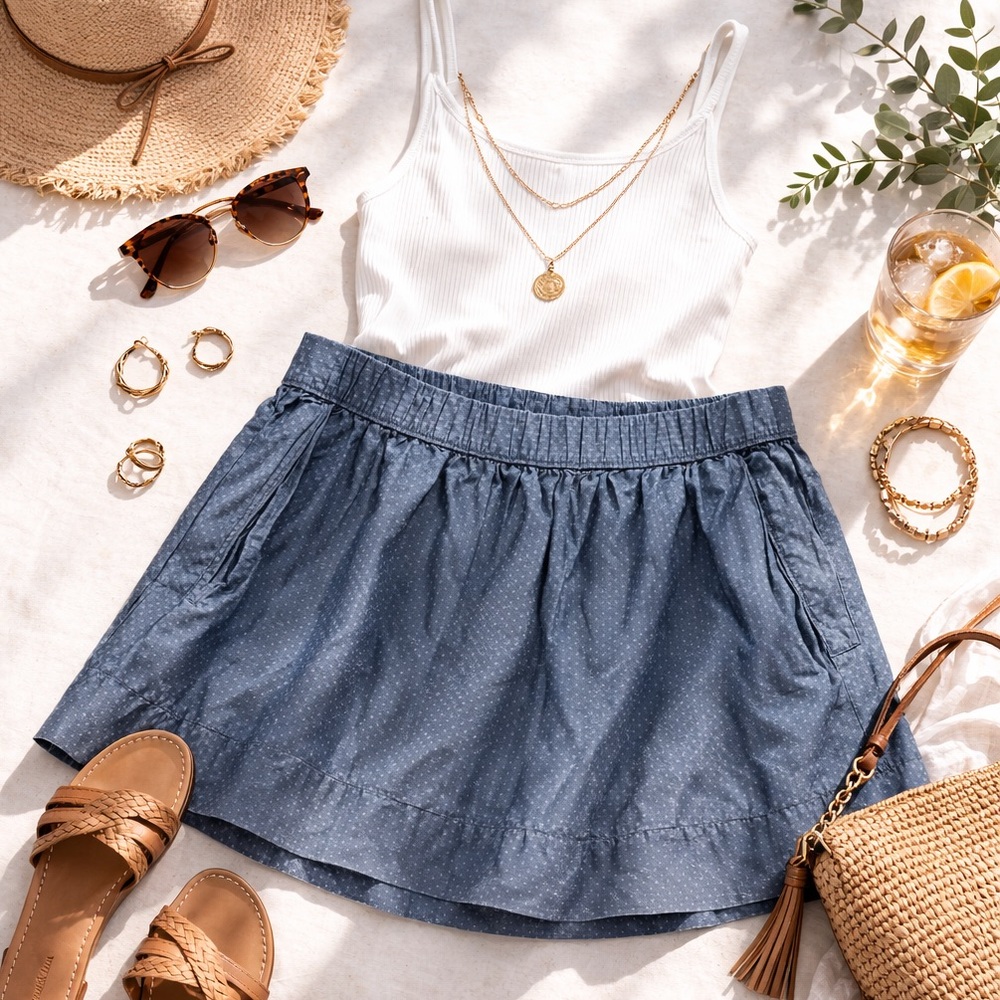 GAP A-Line Denim Skirt in Classic Blue